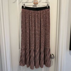 Adrianna Papell multicolor pleated midi skirt